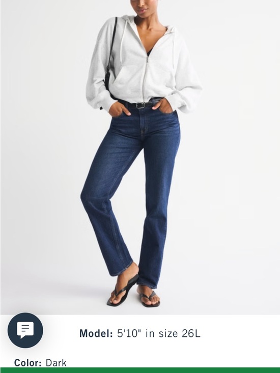 Abercrombie & Fitch Denim - ABERCROMBIE Curve Love Mid Rise Straight-Leg Women’s Jeans